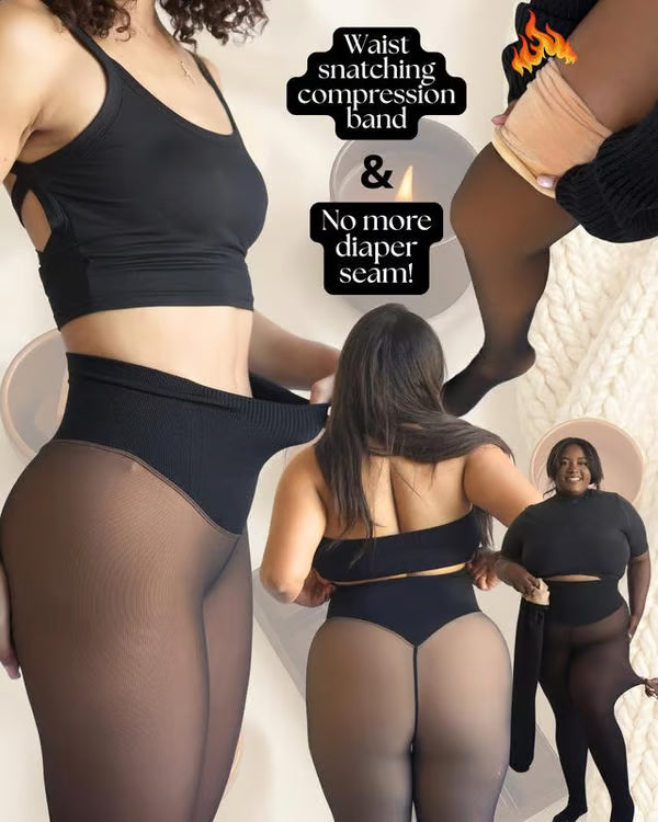 🔥LAST DAY SALE 50% OFF - 🔥New Compression Band & One Seam Option! The Original Magic Fleece Lined Leggings