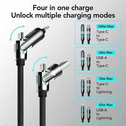 🔥Last Day 50% OFF🔥 -📲4-in-1 USB Charging Cable mFish fast charging MAX 240W⚡
