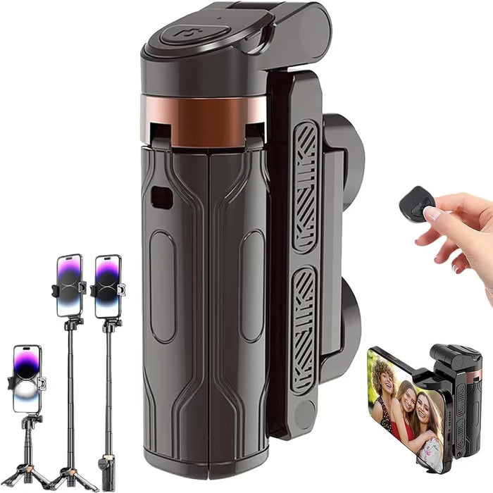 🔥 4-in-1 Multifunctional 360° Rotation Selfie Stick with Wireless Detachable Remote Control