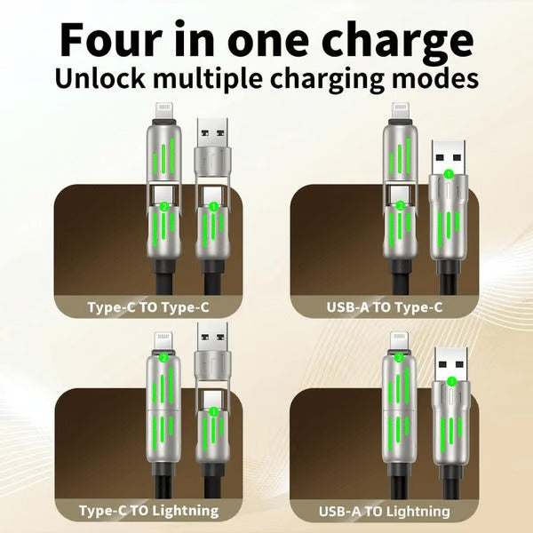 🔥Last Day 50% OFF🔥 -📲4-in-1 USB Charging Cable mFish fast charging MAX 240W⚡