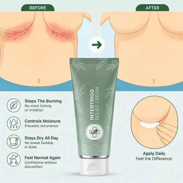 💚 LAST DAY BUY 1 GET 1 FREE✨Intertrigo Relief Cream treats 99% of skin fold rashes from the first application Intertrigo Cream🛒