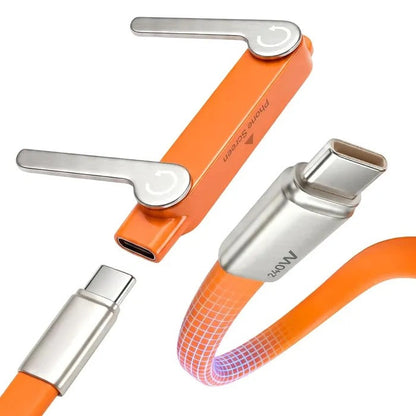 240W Fast-Charging Cable with Detachable Stand