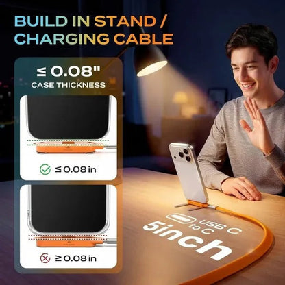 240W Fast-Charging Cable with Detachable Stand