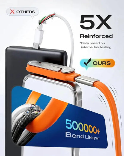 240W Fast-Charging Cable with Detachable Stand