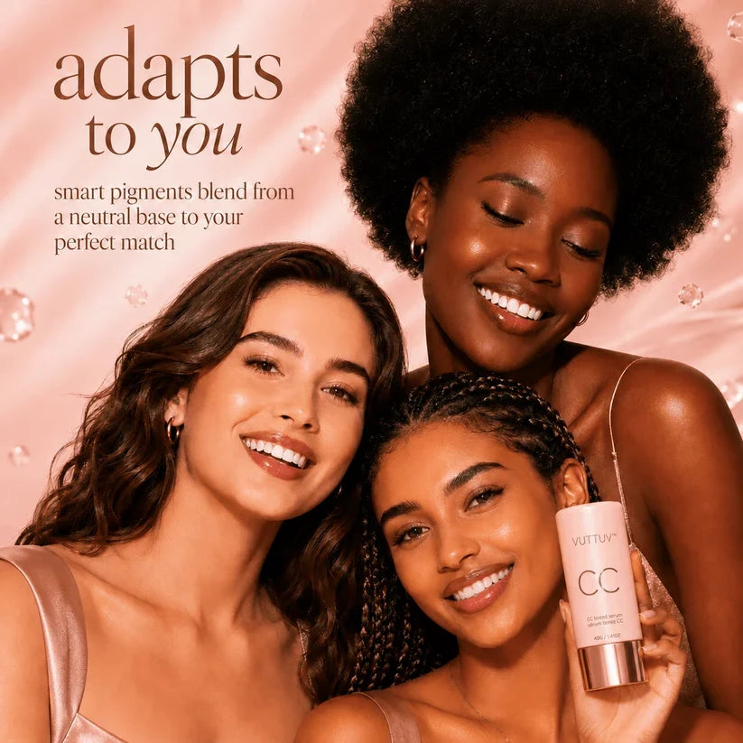 VUTTUV Summer Skin Essentials Set — CC Serum  Solid SPF 30 Sunscreen Brush
