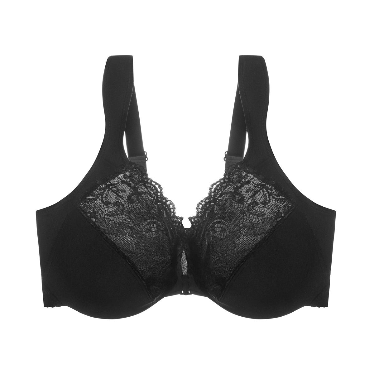 Plus size front button bra