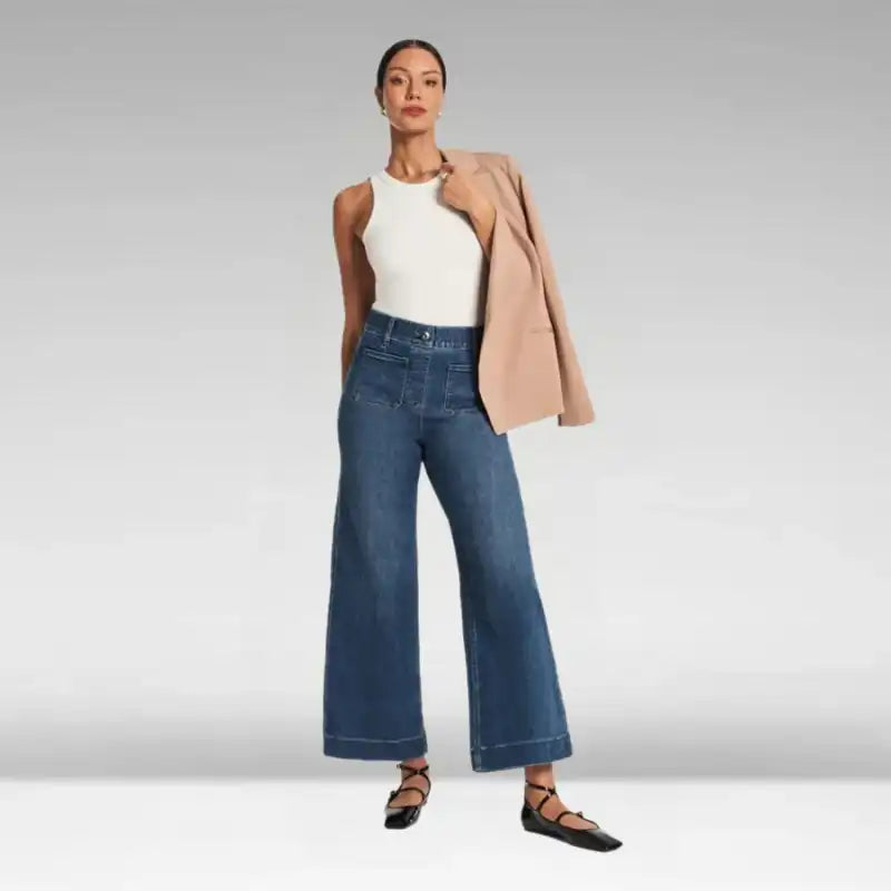 👖Tummy Control Cropped Wide-Leg Jeans ⭐ 2025 Best Selling Jeans